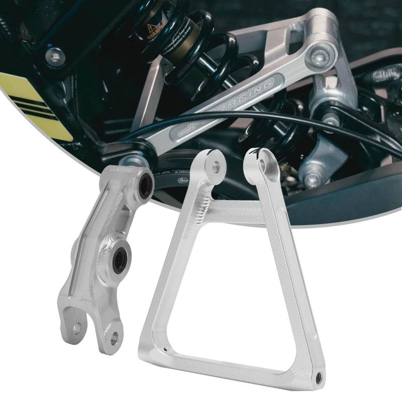 JFG RACING Motorrad Hinterprogressionsdreieck Aluminium Aufhängungsgestänge + Hintergestänge Kit für Sur Ron Light Bee S/X Segway X160/X260-Silber von JFG RACING