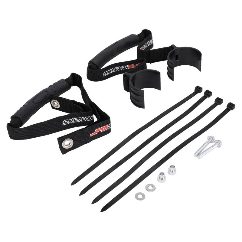 JFG RACING Motorrad Rettungszuggurt, Dirt Bike Vorne und Hinten Rettungsgurt Set für 250XCFW 350EXCF 350SXF 350XCF 350XCF 350XCFW 400XCW 450EXC 450SXF 450XCF 500EXCF-Schwarz von JFG RACING