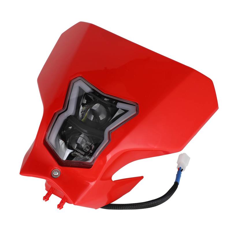 JFG RACING Motorrad Scheinwerfer,Verkleidung Licht Scheinwerfer Scheinwerfer Scheinwerfer Lampe für CRF450L 2019 2020 CRF450XR 2019 2020-Rot von JFG RACING