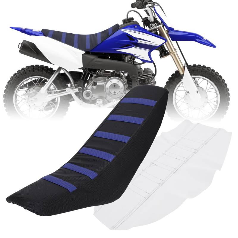 JFG RACING Motorrad Sitzbezug,Universal Motorrad Rutschfester Sitzbezug für SXF EXC EXC XC SX CR CRF WR WRF RMZ YZF KLX Dirt Pit Bike Motorcross Enduro Off-Road Motorrad-Blau von JFG RACING