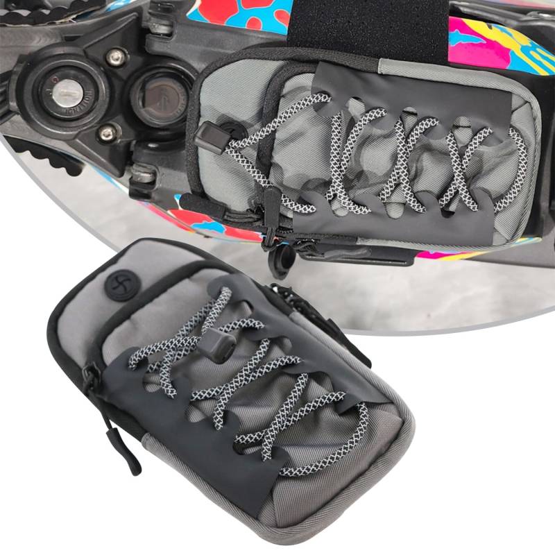 JFG RACING Sur Ron Werkzeugtasche Vorne Rahmen Tasche Sur Ron Tasche Aufbewahrungstasche Elektro Motorrad Wasserdicht Verschleißfest Reflektierendes Design Für Sur Ron X/S Segway X260/X160-Grau von JFG RACING