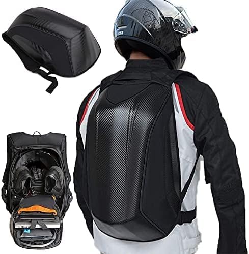 JFG RACING Harter Rucksack aus Kohlefaser, wasserdicht, Diamantform, mit großem Fassungsvermögen von 30 l, für Motorrad, Fahrrad und Outdoor-Aktivitäten von JFG RACING