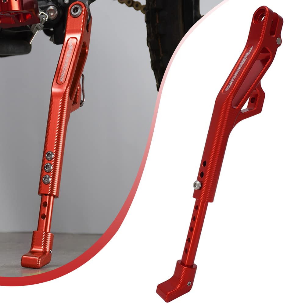 JFG RACING Motorrad Ständer,Verstellbarer Motorrad Seitenstaender Fußstütze Parkbeinstütze Staender Hinterrad für Sur Ron Light Bee S/X Segway X160/X260-Rot von JFG RACING