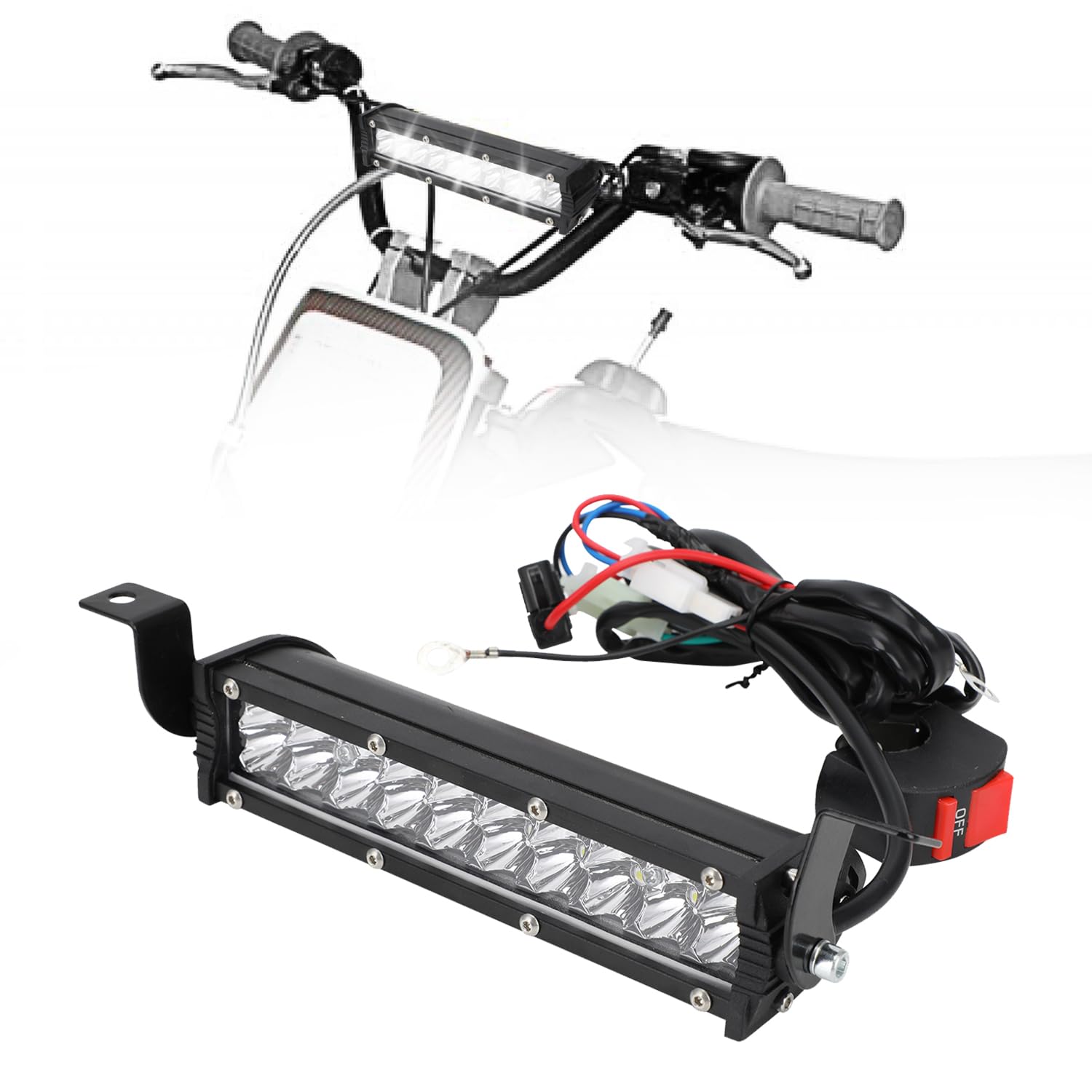 Pit Bike Motorradscheinwerfer LED Scheinwerfer Scheinwerfer für CRF110 TTR110 YZ85 CR125 KX65 RM85 RMZ125 Etc Pit Bike mit 7/8 Zoll Lenker von JFG RACING