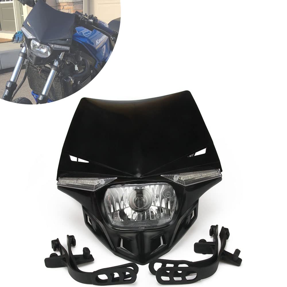 JFG RACING JFG RACING S2 12 V 35 W Motorrad-Universal-Scheinwerferlampen für Dirt Pit Bike - Schwarz von JFG RACING