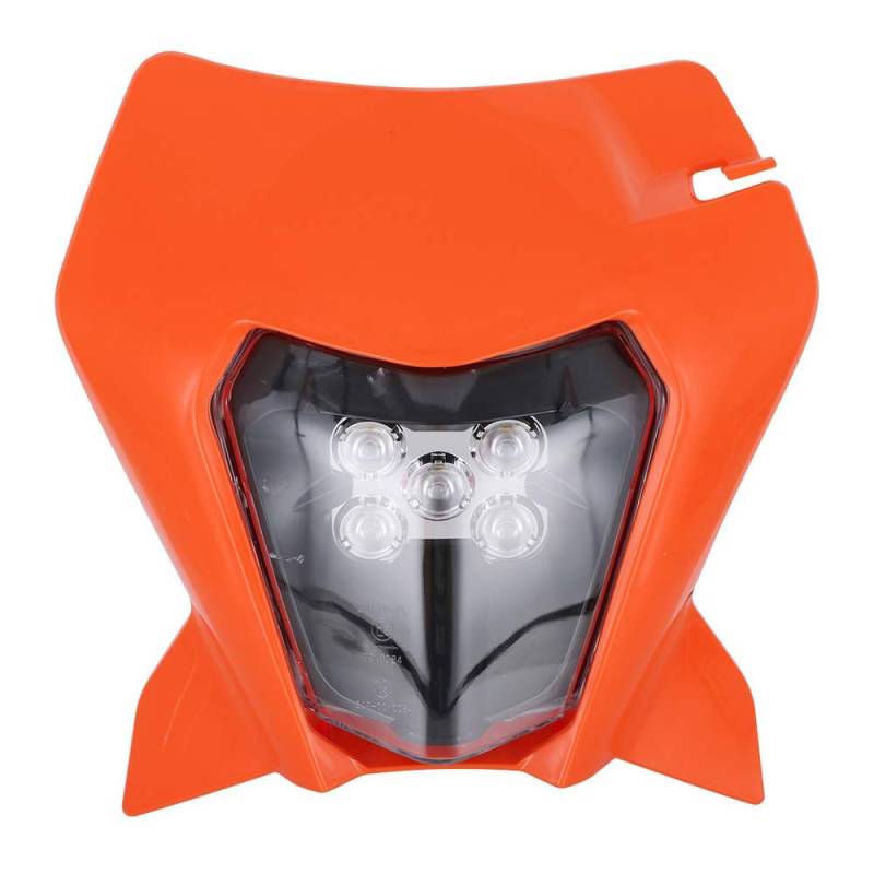 JFG RACING Scheinwerfer Motorrad Scheinwerfer Verkleidung Maske Tagfahrlicht für 2018 EXC250 SXF250 EXC450 SX350 SXF450 EXC525 640LC4 Dirt Bike Motocross Enduro Supermoto-Orange von JFG RACING