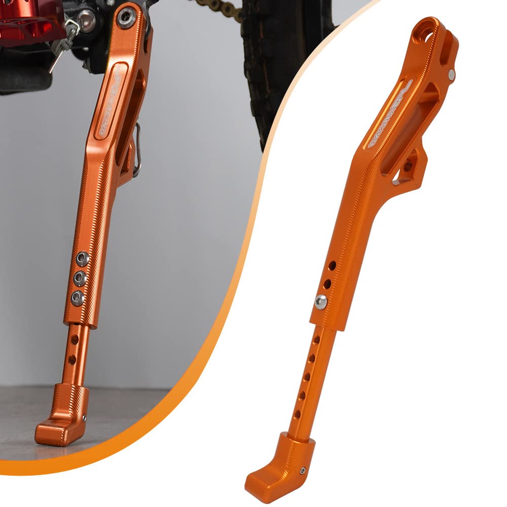 JFG RACING Motorrad Ständer,Verstellbarer Motorrad Seitenstaender Fußstütze Parkbeinstütze Staender Hinterrad für Sur Ron Light Bee S/X Segway X160/X260-Orange von JFG RACING