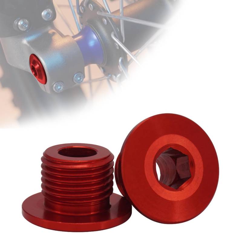 JFG RACING Sur Ron Vorderradachsmutterschraube, M16 x 1,5P Achse Kontermutter Schraube für E-Bike Sur Ron Light Bee X/S/L1E/X160/X260-Rot von JFG RACING