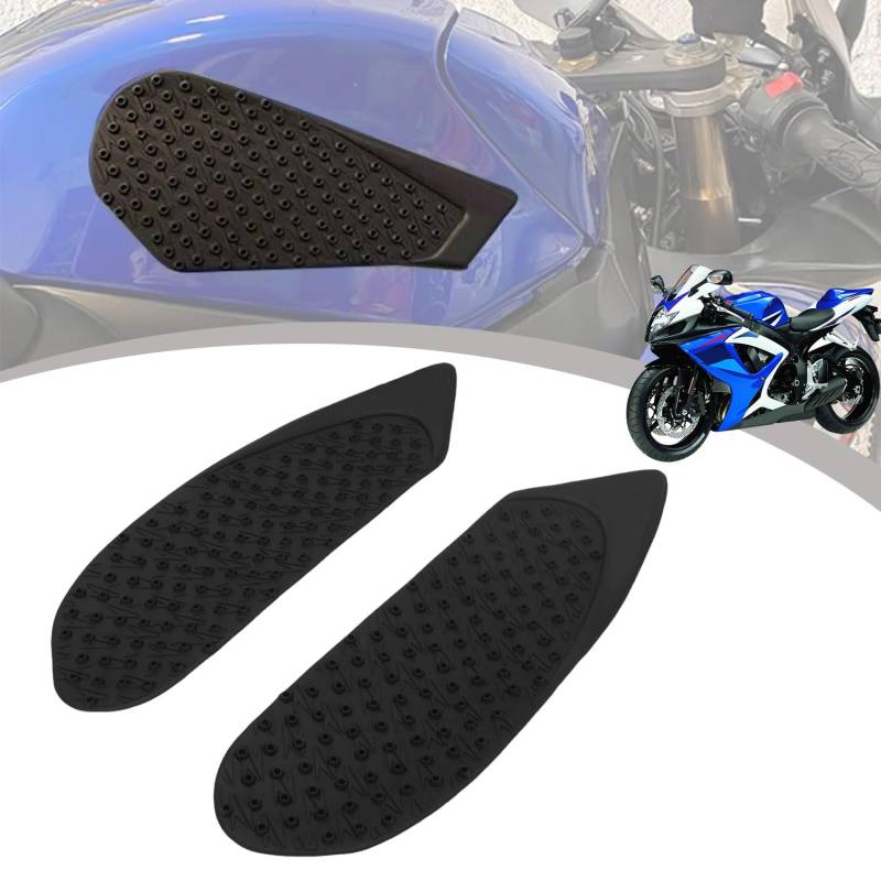 Motorrad Tankspad,Motorrad Kraftstofftank Traktionspads Anti Rutsch Gas Tank Pad Traction Seite Kraftstoff Knie Grip Aufkleber Für GSXR 600 750 2006 2007 von JFG RACING