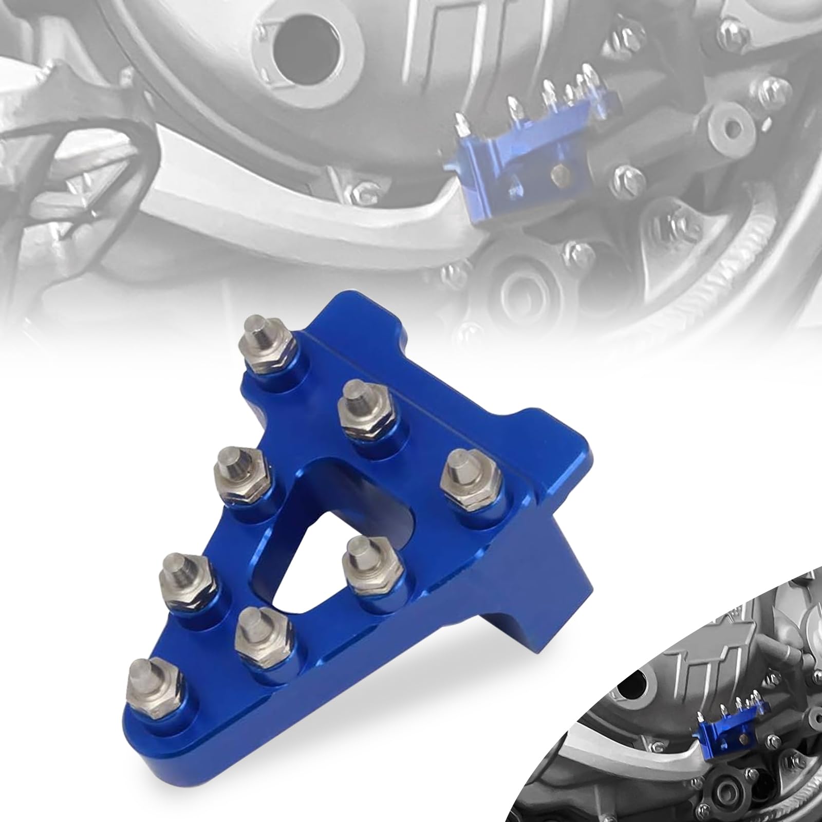 Motorrad Bremspedal,Universal Billet Aluminium Hinten Bremspedal Hebel Schritt TIPP Ersatz für CRF50 XR50 Dirt Bikes Pit Bike-Blau von JFG RACING