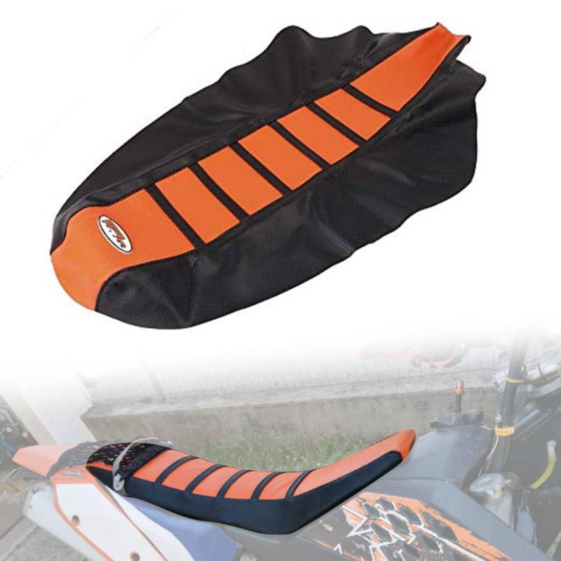 JFGRACING Orange/Schwarz Gripper Soft Motorrad Sattelbezug Sattelbezug Cross für 65 85 105 125 144 150 200 250 300 450 500 530 XC EXC SX SXF 07-14 von JFG RACING