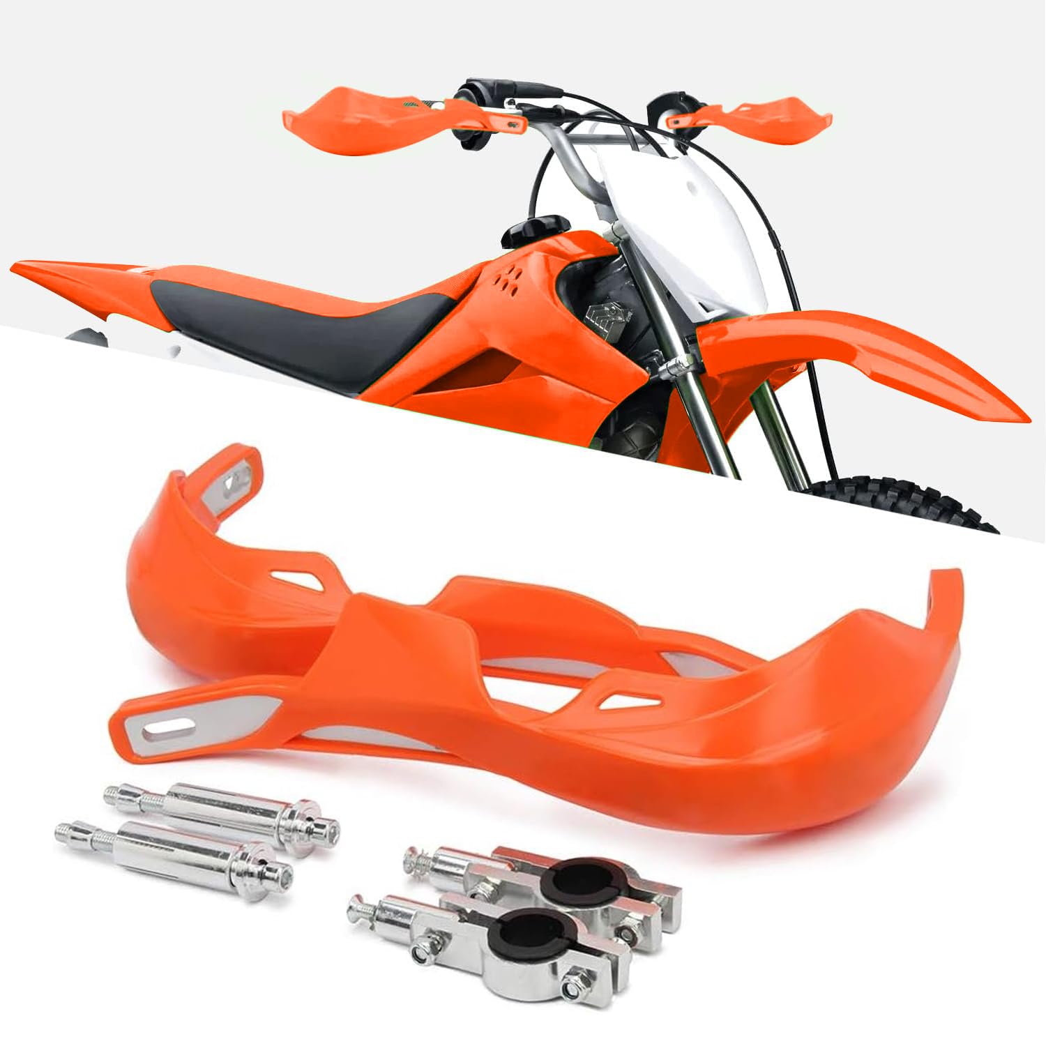 Motorrad Handschutz,Handguards Handprotektoren Motorrad-Universal Für 22 mm 28 mm Lenker für Sur Ron Dirt Bike Motorrad MX Racing ATV Quad-Orange von JFG RACING