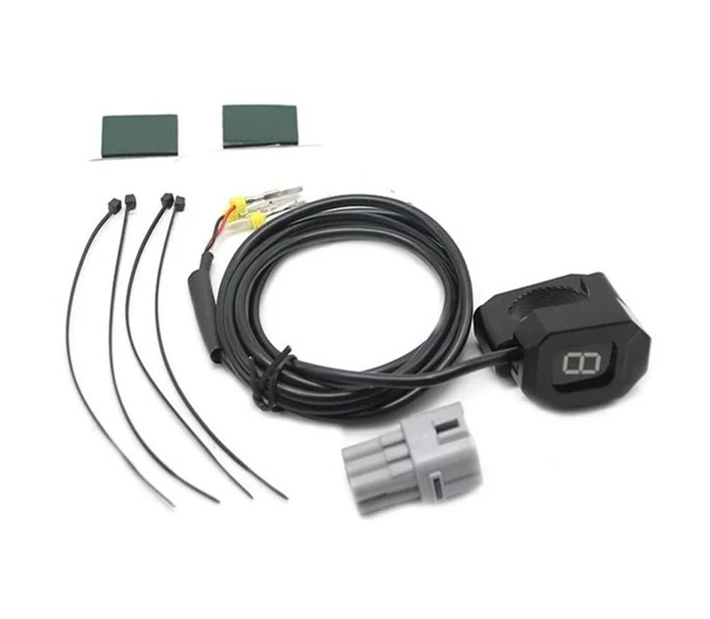 Motorrad Speed Gear Display Ganganzeige Ganganzeige Für Gangposition 1-6, Hebel, Motorrad-Geschwindigkeitsanzeige Mit Halter, ECU-Stecker, EFI-Display Für SU&ZUKI Für von JFTEOPUTN