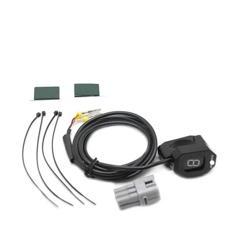 Motorrad Speed Gear Display Ganganzeige Motorrad 1-6 Hebel Ganganzeige Anzeige ECU Stecker Halterung EFI Gangzähler Für SU&ZUKI Für Mit Halter von JFTEOPUTN