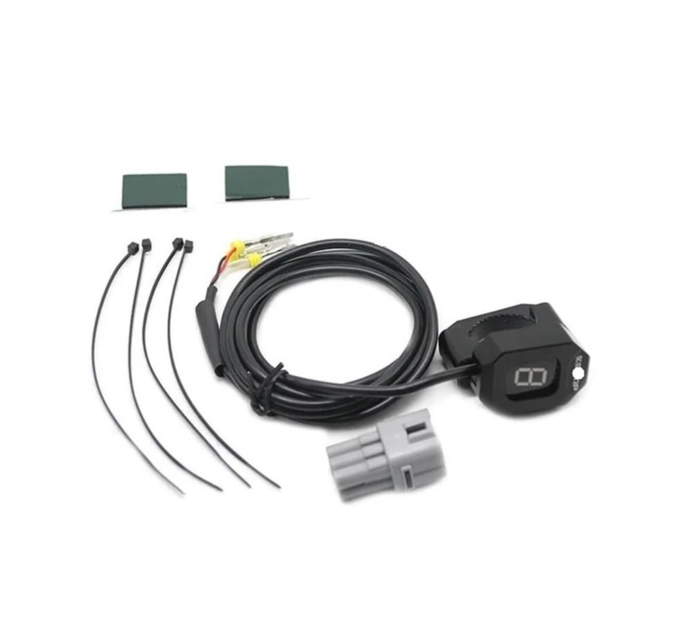 Motorrad Speed Gear Display Ganganzeige Motorrad-Geschwindigkeitsanzeige, Anzeige Für Getriebe, ECU-Stecker, Halterung, EFI-Getriebeanzeige Für SU&ZUKI Für Für Yam&aha Mit Halter von JFTEOPUTN