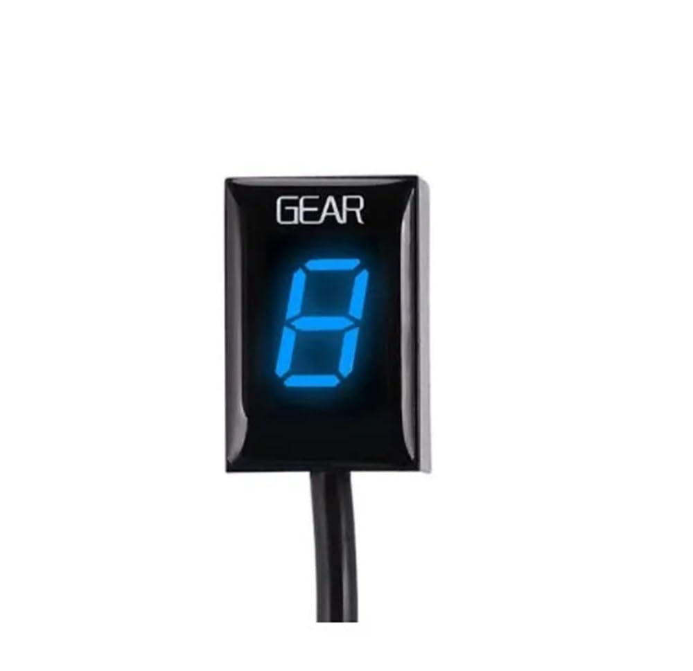 Motorrad Speed Gear Display Ganganzeige wasserdichte Ganganzeige 1-6 Hebel Plugs-and-Play Motorrad-Geschwindigkeitszähler Anzeige Geschwindigkeits-ECU Für Ha&rley Ohne Halter von JFTEOPUTN