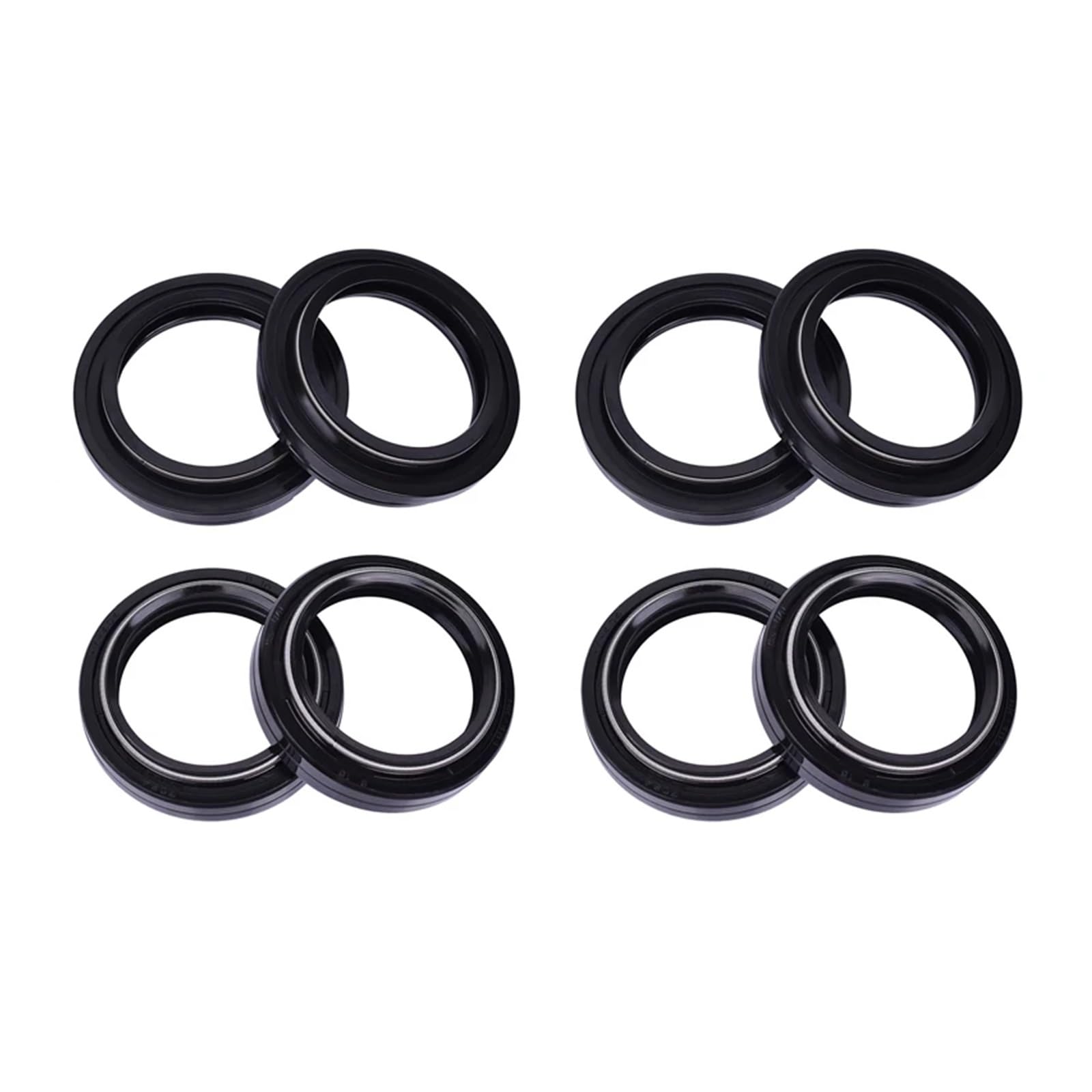 35X48X11 Gabelöldichtung 35 48 Staubschutzlippe for KX80 KE175 Z ZR ZX 400 GPZ 500 550 for GS GSX 400 RD350 XS650 XS(4pcs seal 4pc cover) von JFUTD