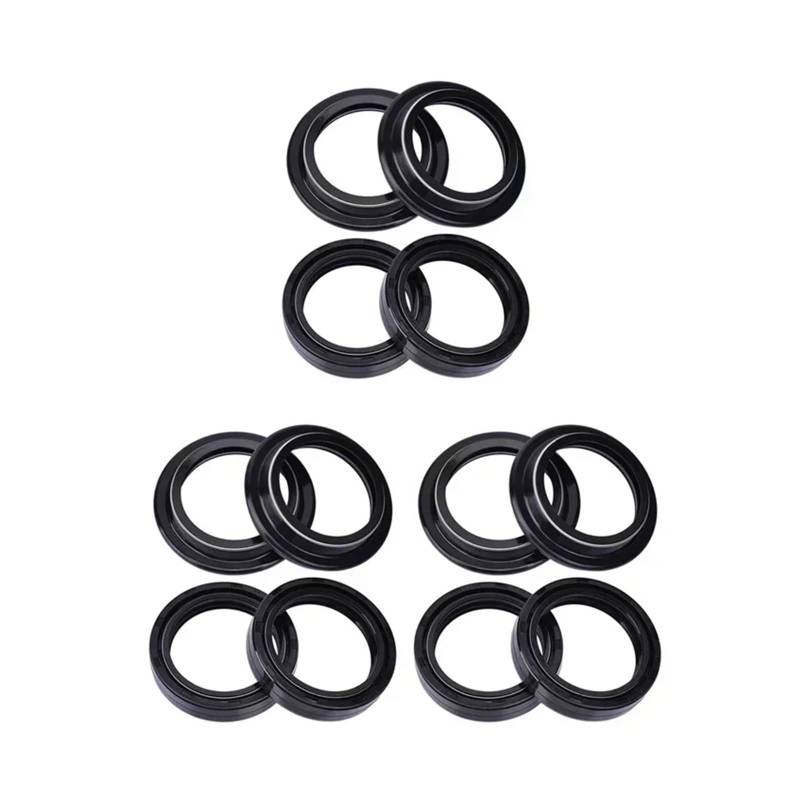 40x52x10 40x52 Motorrad Gabel Suspension Dämpfer Öl Dichtung 40 52 Staub Abdeckung for RS125 1992-2010 RS 125 AF REPLIKA(6pcs seal 6pc cover) von JFUTD