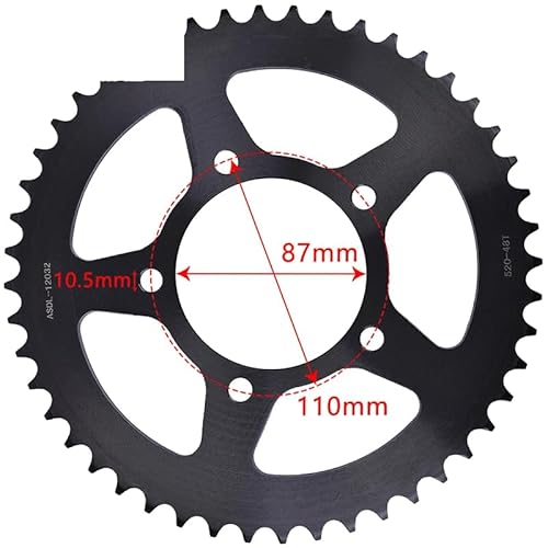 520 48T Kettenradgetriebe kompatibel mit SV650 ABS SV650A SV650X SV650 DL250 DL250 von JGHFReW