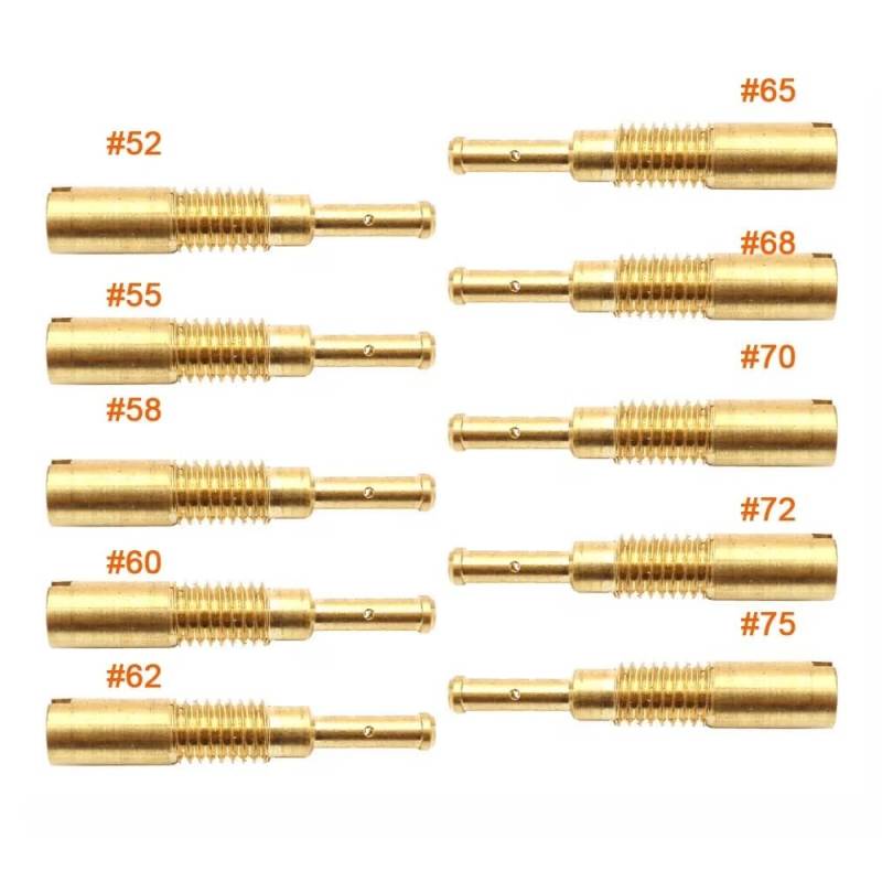 Compatible with PZ19 Vergaser-Einspritzdüsen, 10 Stück, M5, 5 mm, langsame Leerlaufdüse, M5 x 0,8 mm Gewinde(Size 52-75) von JGHFReW