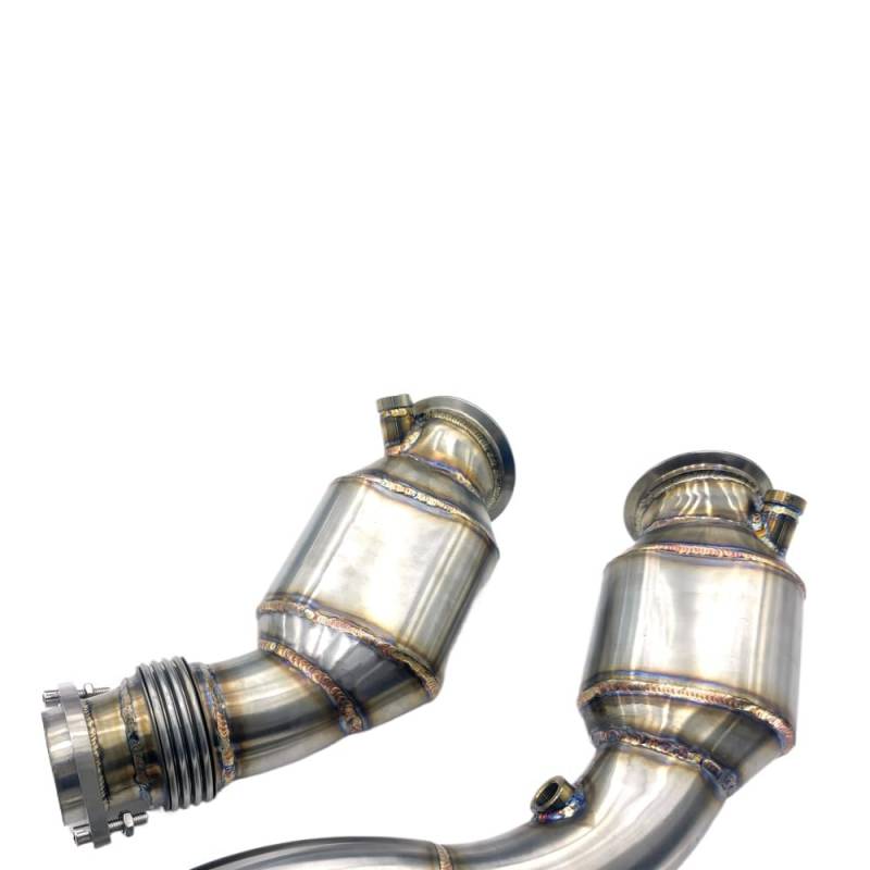 Flow Performance Downpipe-Abgassystem für M3 M4 F80 F82 mit katalytischem Krümmer, kompatibel mit Modellen ohne Wärmedämmung(200 cell) von JGHFReW