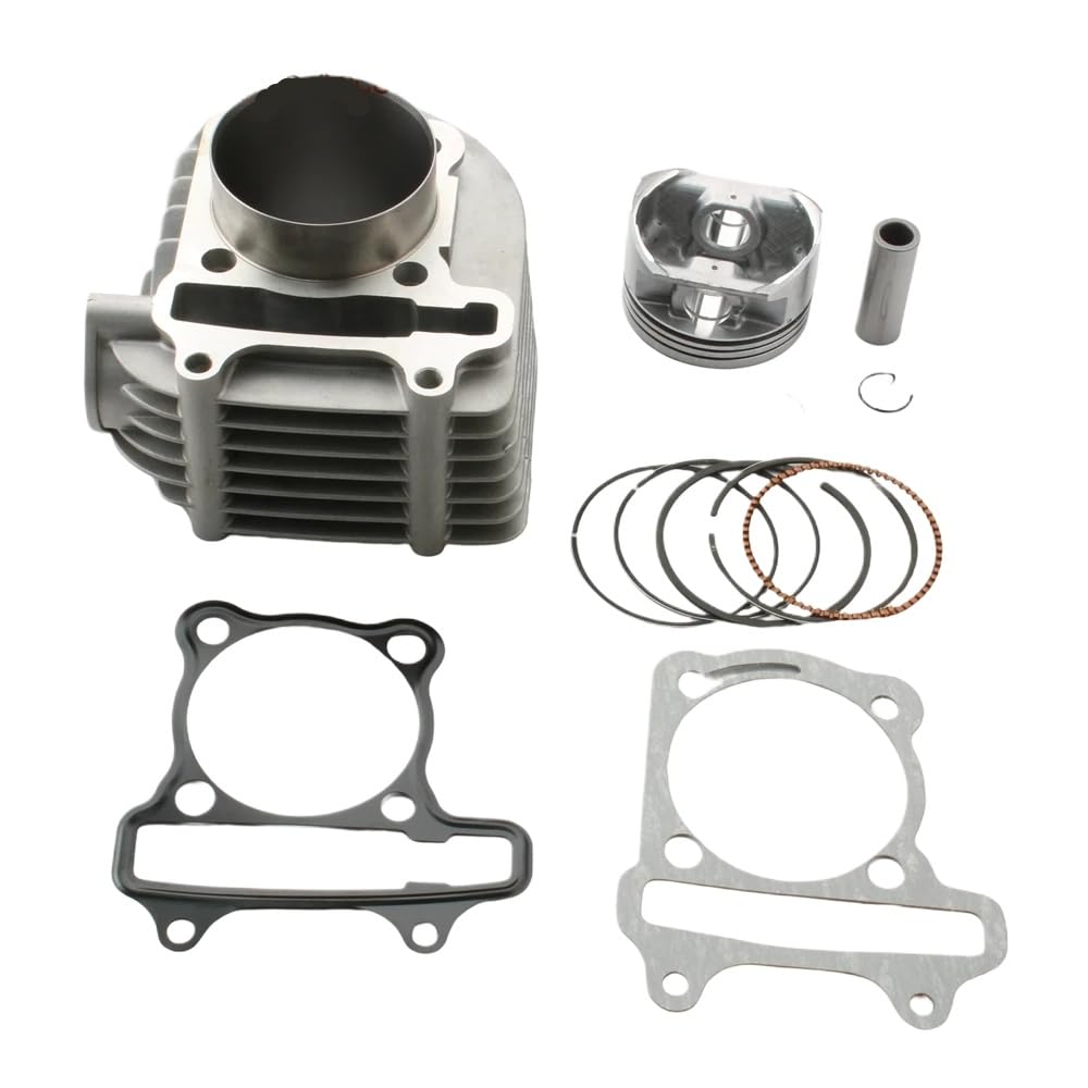 GY6 4-Ventil Big Bore Performance Zylinderkopf-Kit und Zylinderblock 61 mm Upgrade Kompatibel mit 110 cc, 125 cc, 150 cc bis 180 cc, kompatibel mit 157QMJ von JGHFReW