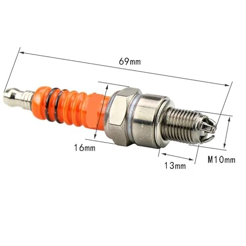 GY6 50 80 110 125 150cc Moped Roller ATV Go Performance Racing 6 Pins AC CDI Box Zündspule A7TJC Zündkerze Kompatible Teile(SPARK PLUG) von JGHFReW