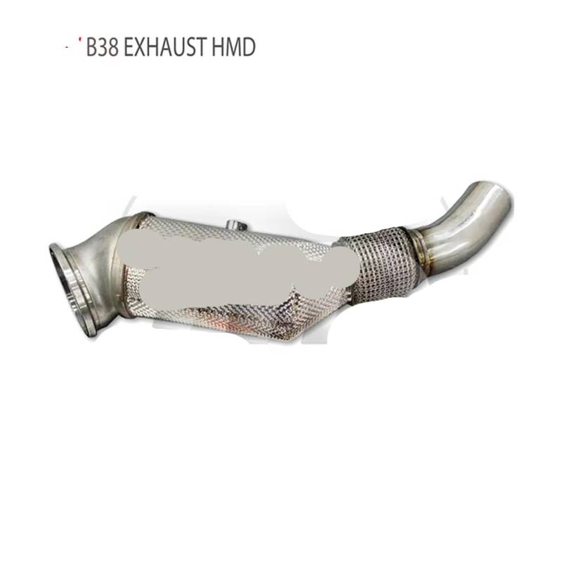 HMD Flow Performance Downpipe Edelstahl-Auspuffanlage, kompatibel mit 118i B38 1,5T Autozubehör(B38 With Cat) von JGHFReW