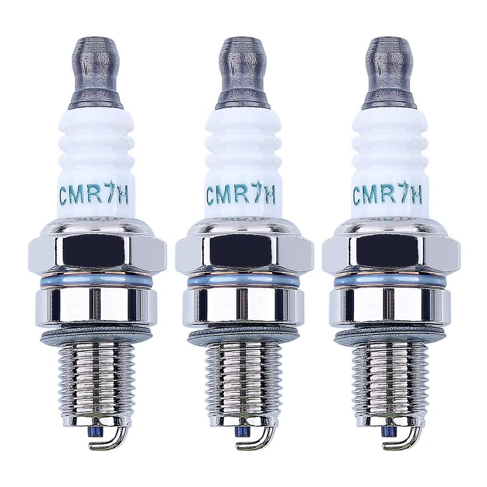 Kompatibel mit GX35 Motorteil-Trimmern, Gebläseschneider, 3 Stück, CMR7H Zündkerzen-Set, passend für 4-Takt von JGHFReW