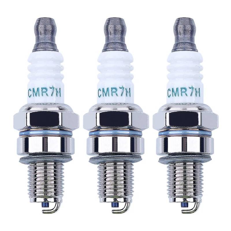 Kompatibel mit GX35 Motorteil-Trimmern, Gebläseschneider, 3 Stück, CMR7H Zündkerzen-Set, passend für 4-Takt von JGHFReW
