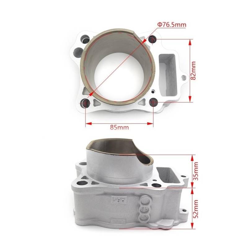 Kompatibler Luftzylinderblock für CRF250R 2010–2017, Motorradteile, Standardbohrung, 77 mm Zylinderkopf von JGHFReW