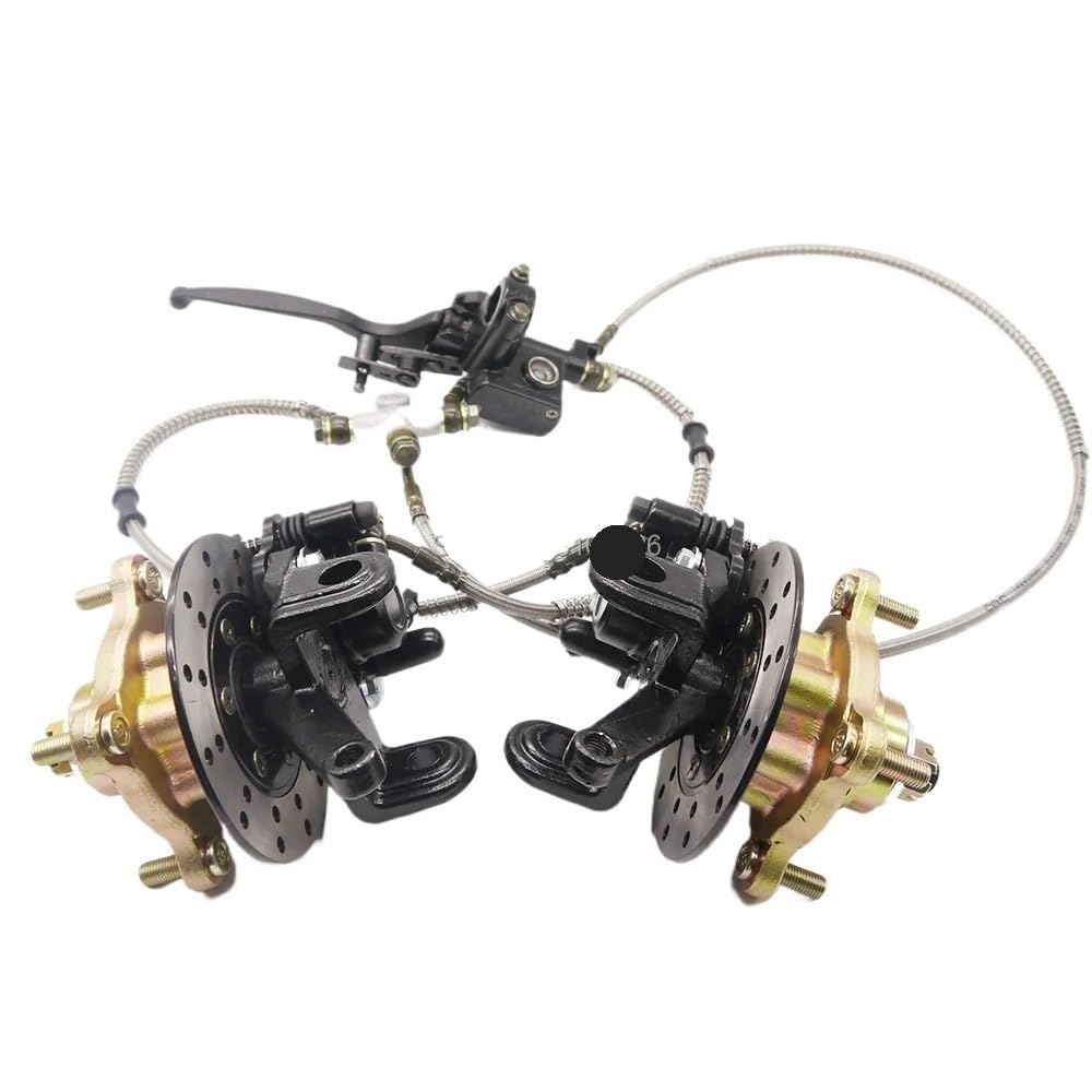 Lenkstreben Achsschenkel Spindeln Mit Radnabe 130mm Scheibenbremse 1SET Kompatibel Mit ATV 250cc 150cc Elektrische UTV Buggy Quad Bike Zubehör von JGHFReW