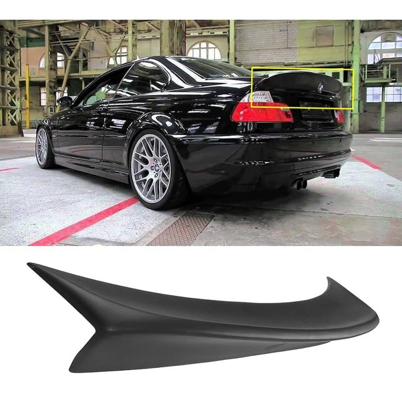 Heckspoiler Spoilerlippe für BMW E46 2 puertas Coupé CSL 1999-2006, Stamm Deckel Spoiler Flügel Tuning Außen BodyKit Zubehör Auto Hinten Dach Spoiler von JGQFB