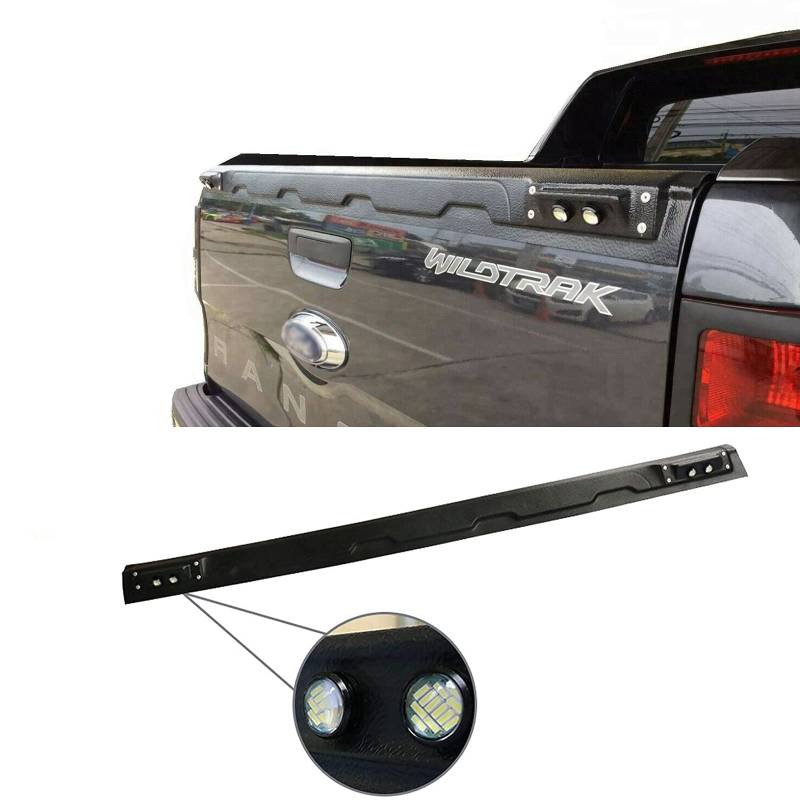 JHCHAN Heckklappenabdeckung Ladekantenschutz mit led für Ford Ranger 2012-2022 T6 T7 T8 XL XLT Limited Wildtrak Raptor PX MK2 MK3 von JHCHAN