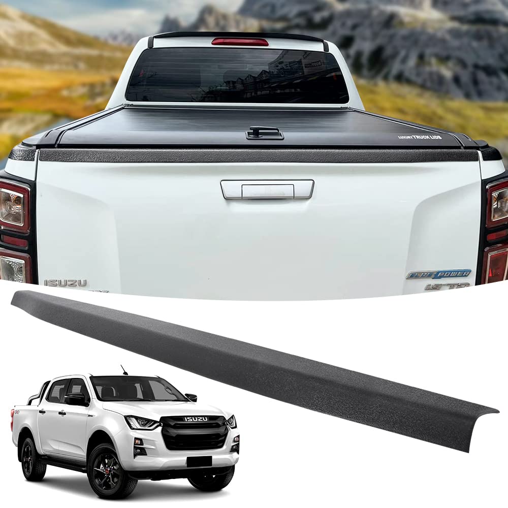 JHCHAN Ladekantenschutz Heckklappenabdeckung für Isuzu Dmax 2021 2022 2023 Limited V-Cross L LS LSE 4x4 4x2 Pickup Heckklappen Schutzleiste ABS Textured Schwarz von JHCHAN