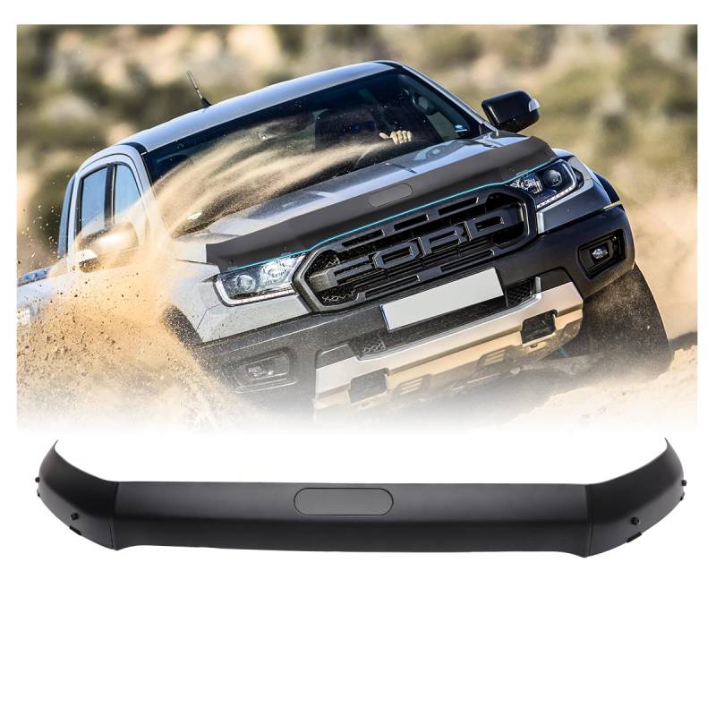 JHCHAN Motorhaube Deflektor Insekten und Steinschlagschutz für Ford Ranger 2015-2022 Wildtrak Raptor Wildtrak XL XLT Limited Tremor Platinum T7 T8 ABS Motorhaube von JHCHAN