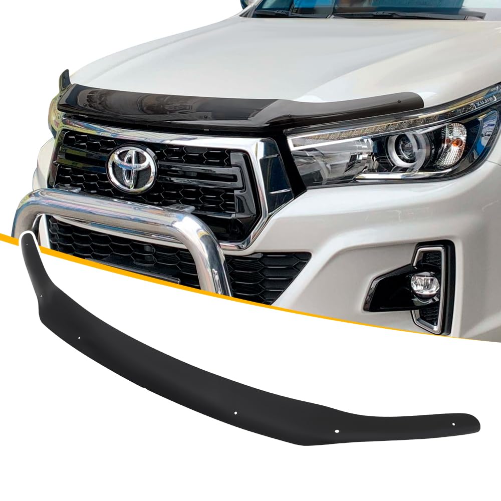 JHCHAN Motorhaubenschutz für Toyota Hilux AN110 AN120 AN130 2015-2020 MK7 Invincible SR Pickup, ABS Motorhaube Schild schwarz von JHCHAN