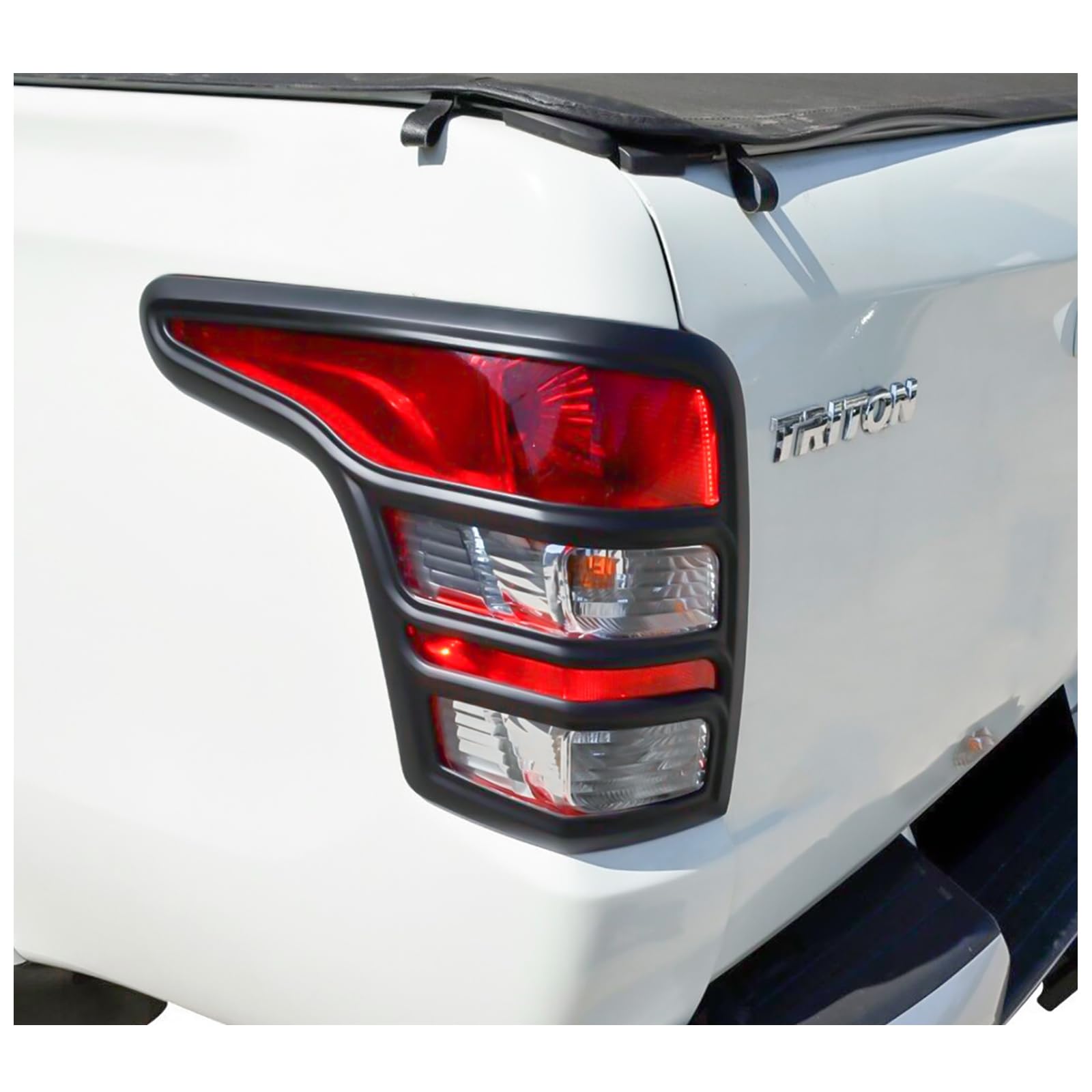 JHCHAN Rücklichtabdeckung für Mitsubishi L200 Triton und Fiat Fullback 2015-2018, L200 Triton GLS Strada KJ KK KL Rücklichtschutzverkleidung ABS Rücklichtschutzblende von JHCHAN