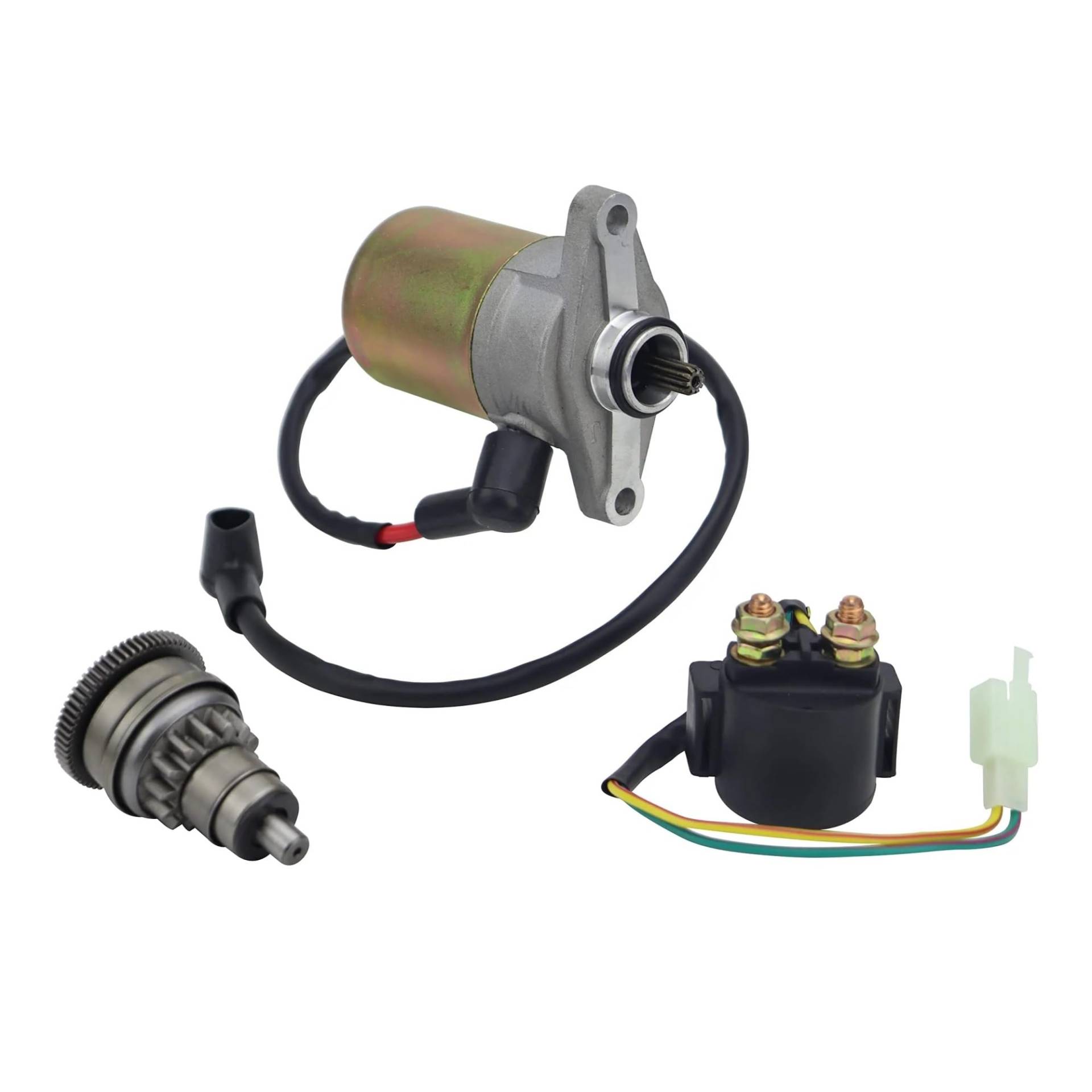 Anlasser Anlasserantriebsmotor Und Magnetrelais Für 4-Takt-Motor GY6 49 Cc 50 Cc Roller 139QMB Moped ATV Go Karts TAOTAO SUNL ROKETA Tank Starter von JHMHCOQ