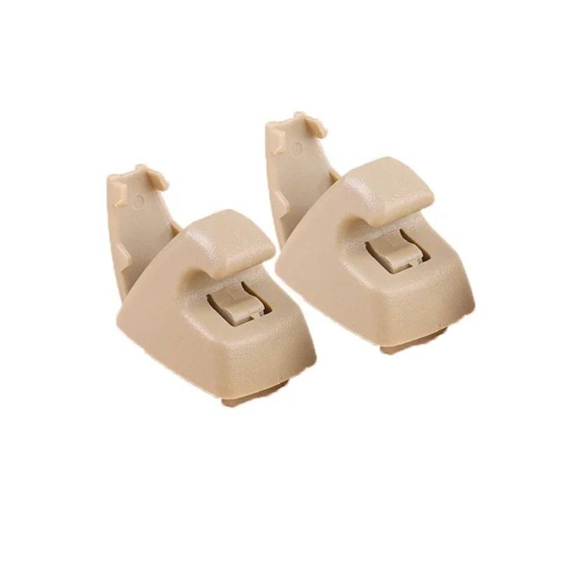 Auto Sonnenschutz 2 Stücke Auto Sonnenblende Clip Grau Sonnenblende Unterstützung Clip Retainer Halterung Haken Für Chevrolet Für Cruze Für Sonic Für Funken 95994975 Sonnenblende(Beige) von JHMHCOQ