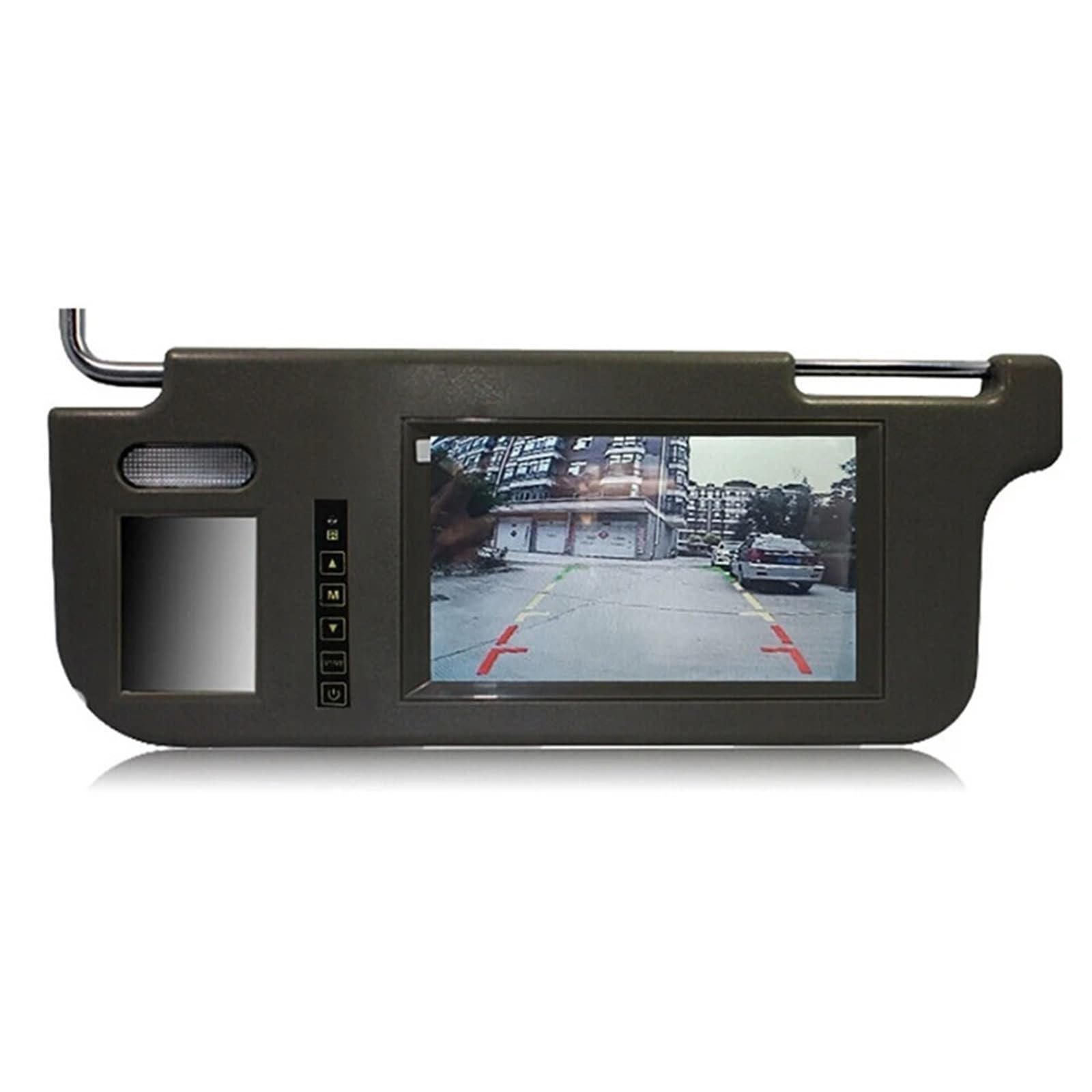 Auto Sonnenschutz 7 Zoll Schwarz Auto Links Sonnenblende Rückspiegel Bildschirm LCD Monitor 2 Kanal Video Teile Sonnenblende(Schwarze Linke) von JHMHCOQ