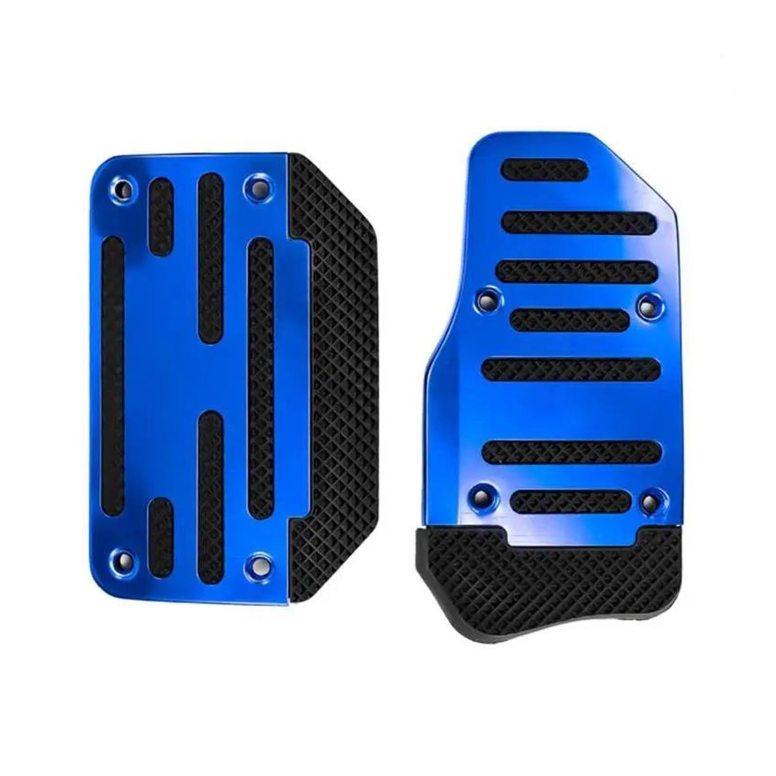 Bremse Fußpedal Bremspedalabdeckung Universal Aluminium Auto Zubehör Innen Automatische Übertragung Auto Fuß Gas Pedal Set Abdeckung rutschfeste Pedale Bremse Kit Kraftstoff(Blau) von JHMHCOQ