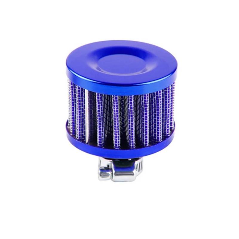 Ftansaugschlauch 12mm Universal Auto Luftfilter Für Motorrad Kaltlufteinlass High Flow Kurbelgehäuseentlüftungsabckung FÜR Mini Entlüftungsfilter Lufteinl(Blau) von JHMHCOQ