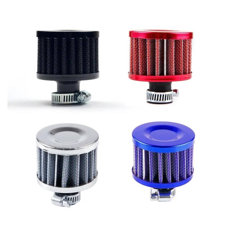 Ftansaugschlauch 12mm Universal Auto Luftfilter Für Motorrad Kaltlufteinlass High Flow Kurbelgehäuseentlüftungsabckung FÜR Mini Entlüftungsfilter Lufteinl(Random 1pcs) von JHMHCOQ