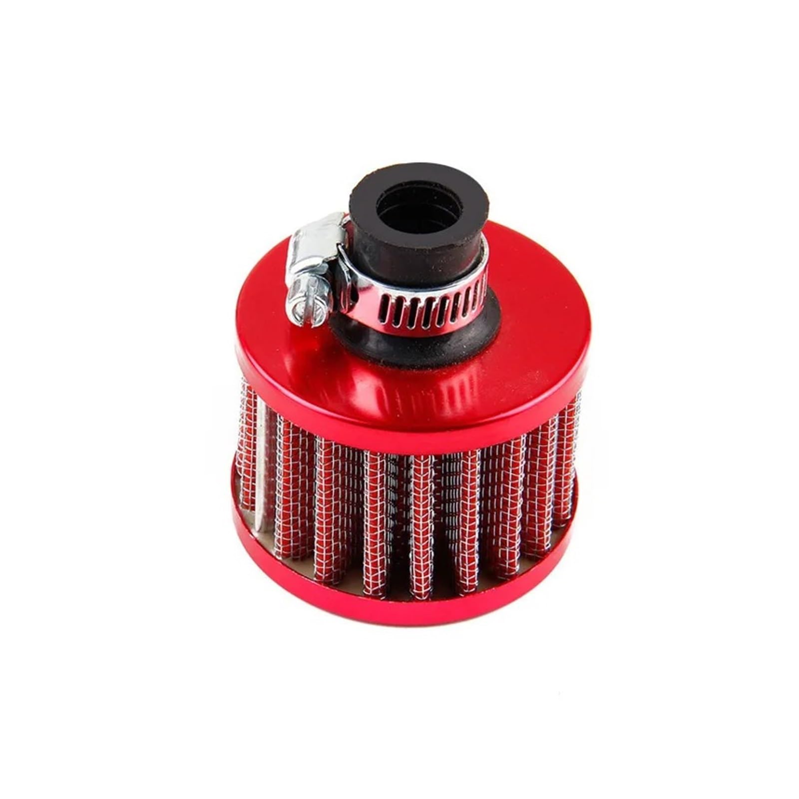 Ftansaugschlauch 12mm Universal Auto Luftfilter Für Motorrad Kaltlufteinlass High Flow Kurbelgehäuseentlüftungsabckung FÜR Mini Entlüftungsfilter Lufteinl(Rot) von JHMHCOQ