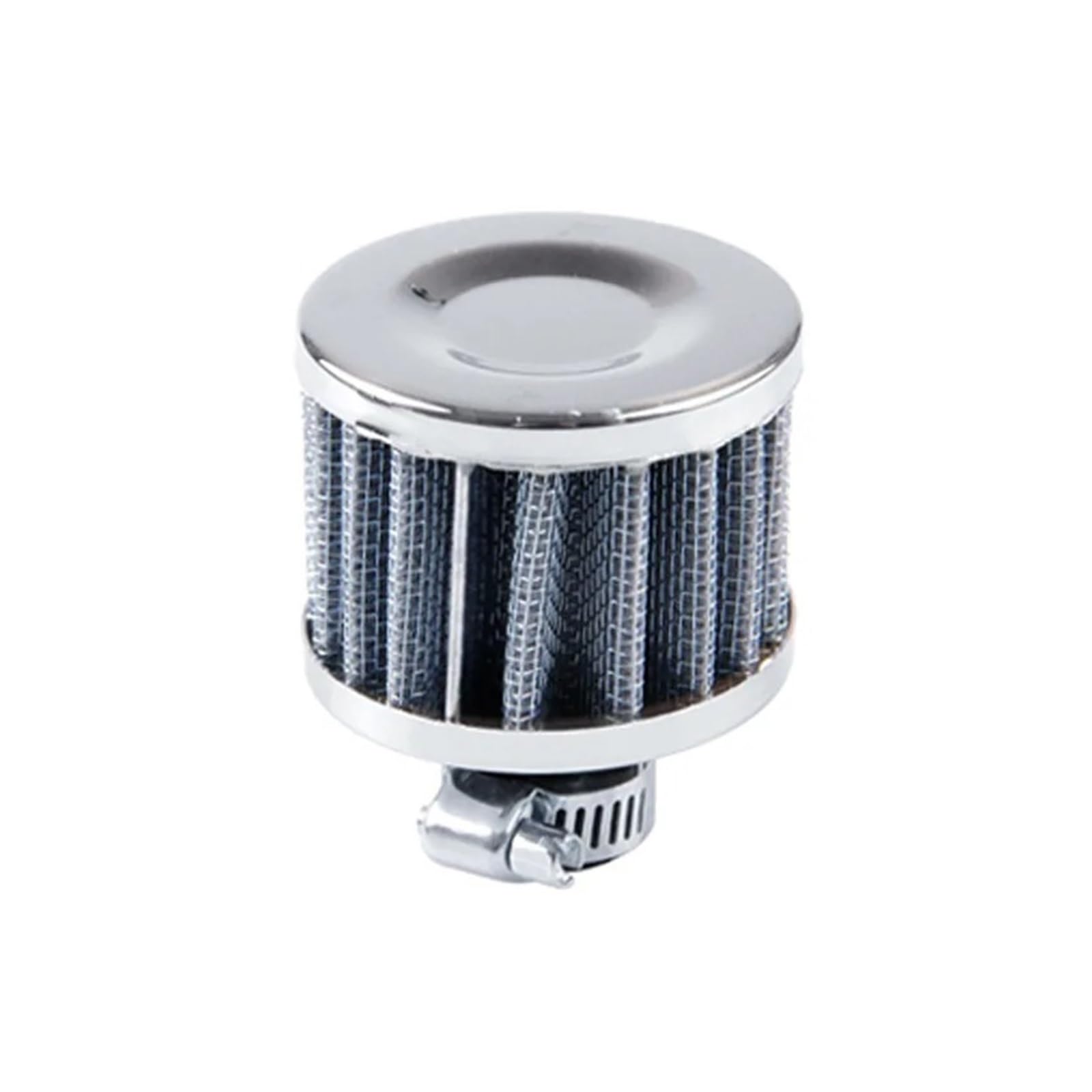 Ftansaugschlauch 12mm Universal Auto Luftfilter Für Motorrad Kaltlufteinlass High Flow Kurbelgehäuseentlüftungsabckung FÜR Mini Entlüftungsfilter Lufteinl(Silber) von JHMHCOQ