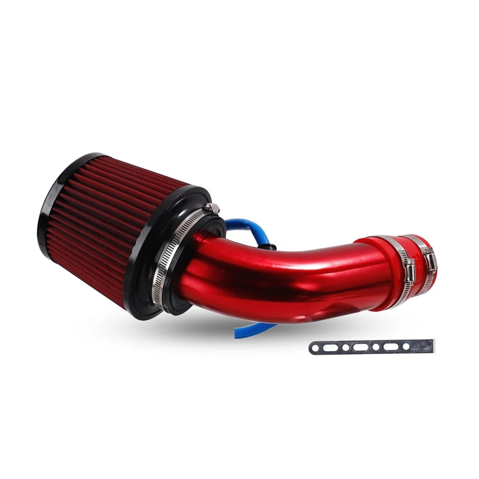 Ftansaugschlauch Auto Nachgerüstet Winter Pilz Kopf Luftfilter Ansaugrohr Filter High Flow Hohe Kaltluftfilter Aluminium Rohr Kit 76mm/3 Zoll Lufteinl(Rot) von JHMHCOQ