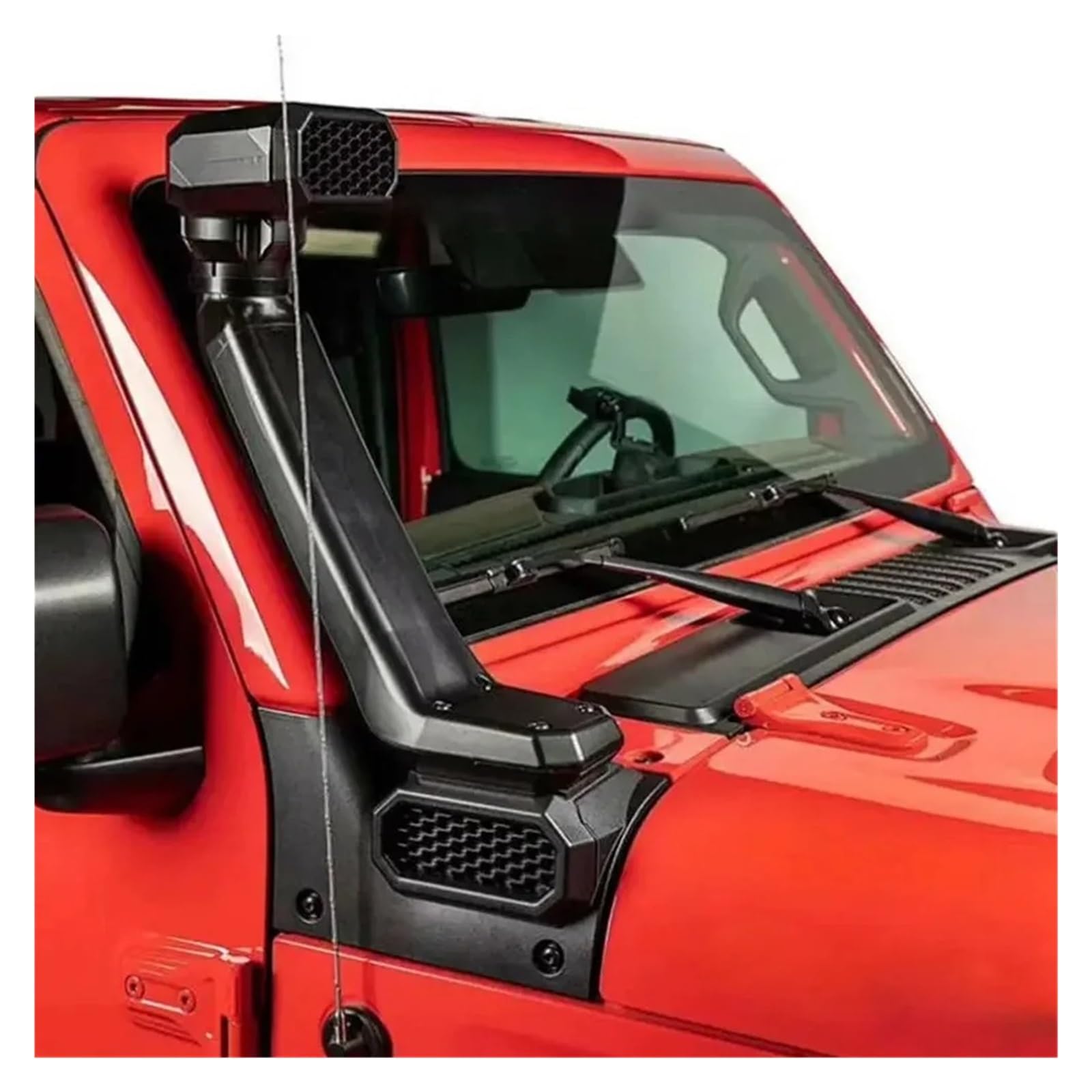 Ftansaugschlauch Für Jeep Für Wrangler JL 2018 2019 2020 2021 2022 2023 2024 4X4 Schnorchel Kit Lufteinlass Schnorchel Matt Schwarz Motor Luftstrom System Lufteinl von JHMHCOQ