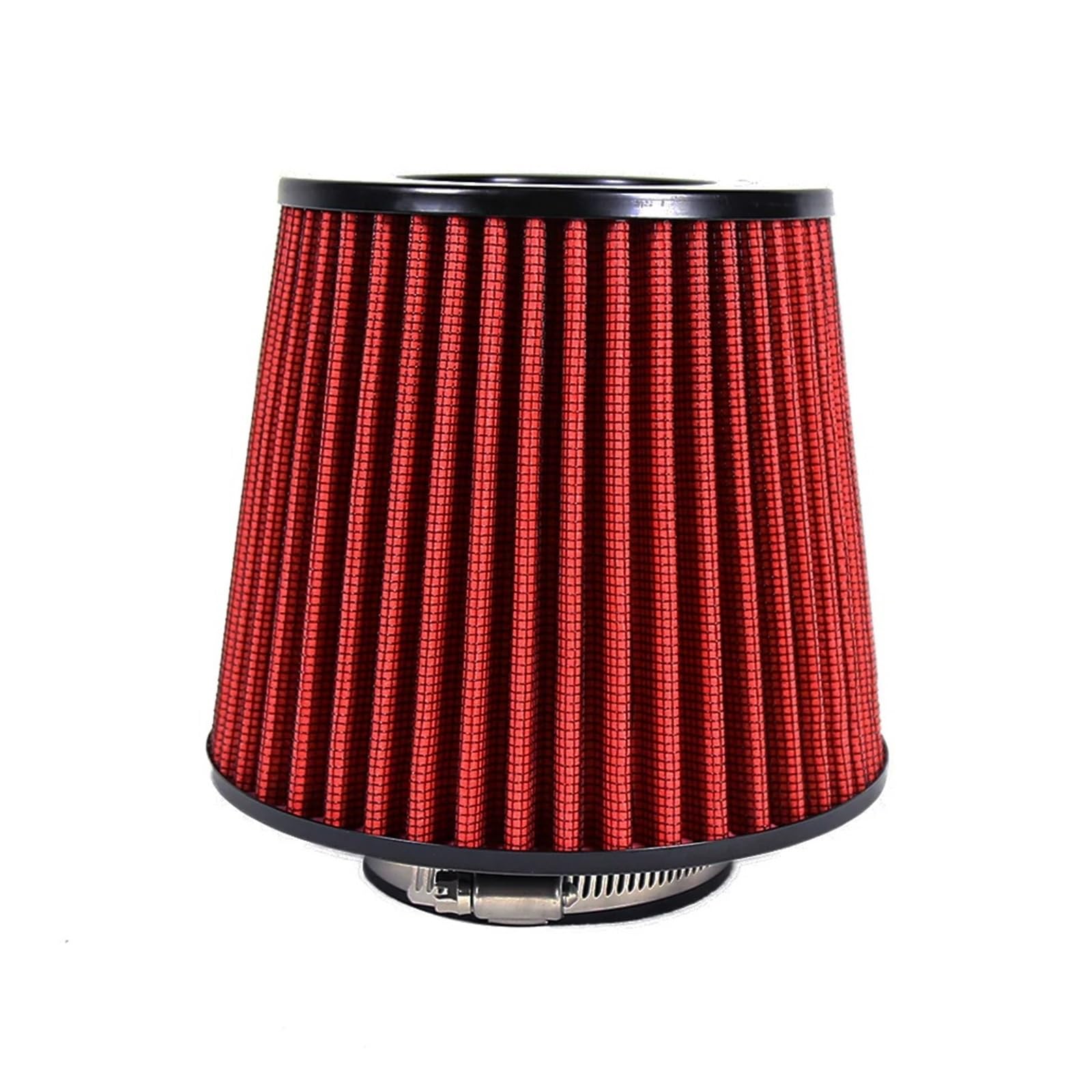 Ftansaugschlauch Schwarz Und Rot 3" Zoll 76mm 3,5" Zoll 89mm Universal Lufteinlasskegelfilter Ersatzqualität Trockenluftfilter Lufteinl(3 inch red) von JHMHCOQ