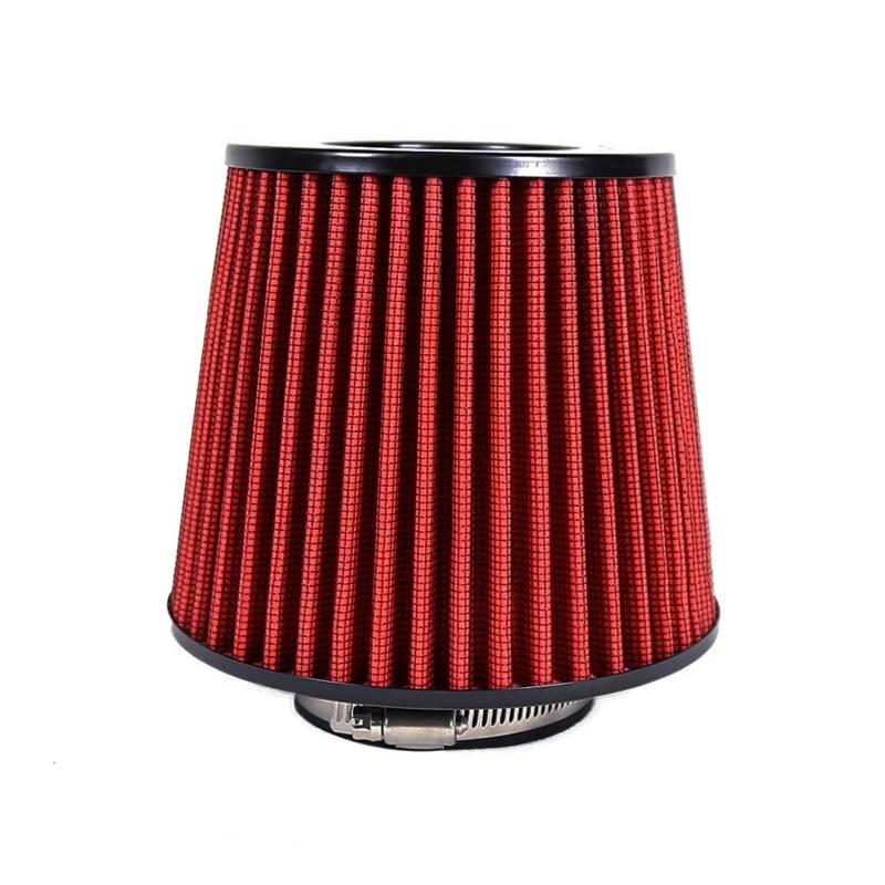 Ftansaugschlauch Schwarz Und Rot 3" Zoll 76mm 3,5" Zoll 89mm Universal Lufteinlasskegelfilter Ersatzqualität Trockenluftfilter Lufteinl(3.5 inch red) von JHMHCOQ